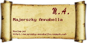 Majerszky Annabella névjegykártya